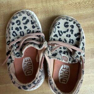 Hey Dude Toddler Girl Shoes Size 6 Leopard Print